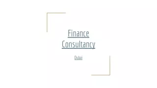 Financial Management Consultancy in the UAE