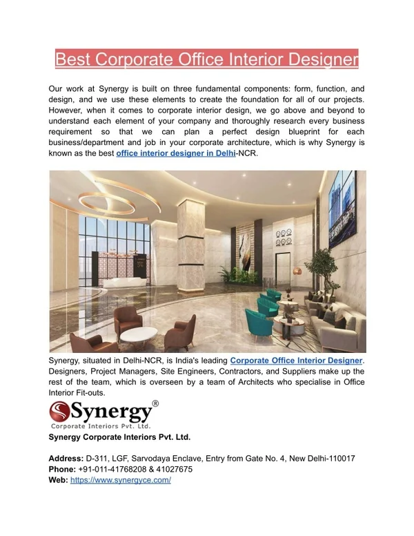 PPT - Best Corporate Office Interior Designer PowerPoint Presentation ...