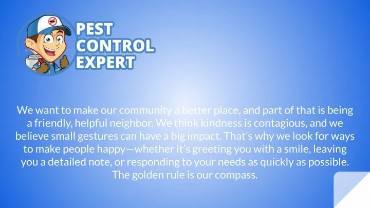 we want to make our community a better place