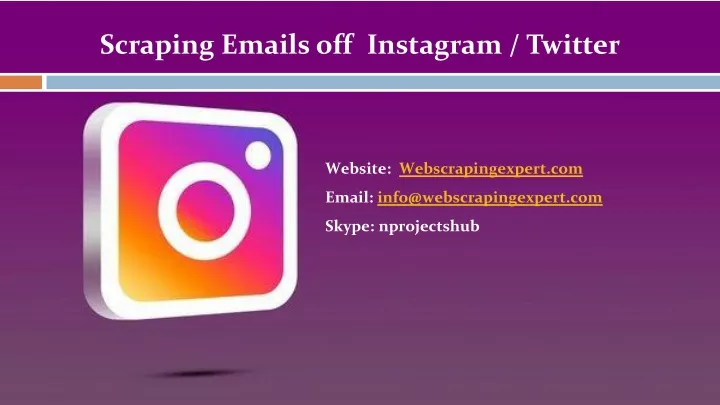 scraping emails off instagram twitter