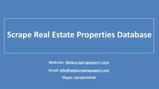 scrape real estate properties database