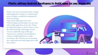 flutter allows android developers to build apps