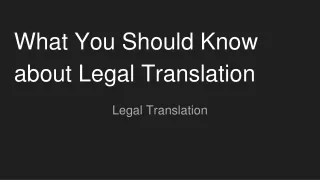 what you should know about legal translation