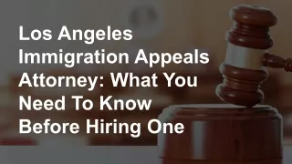 Los Angeles Immigration Appeals Attorney: What You Need To Know Before Hiring On