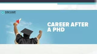 What are Some Great Career Options after a PhD? | Marwadi University