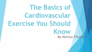 the basics of cardiovascular exercise you should know