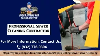 Professional Sewer Cleaning Contractor |Professional Sewer Services | Hydro Jett