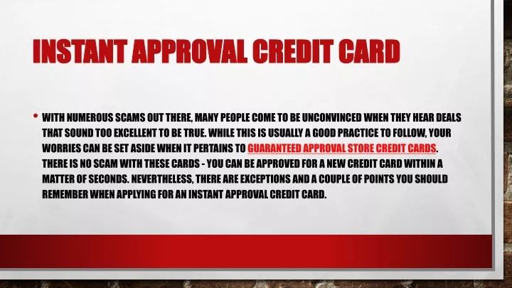 Ppt Instant Approval Credit Card Powerpoint Presentation Free Download Id11220003 3712