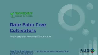 Date Palm Tree Cultivators