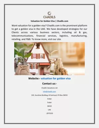 valuation for golden visa chadils com