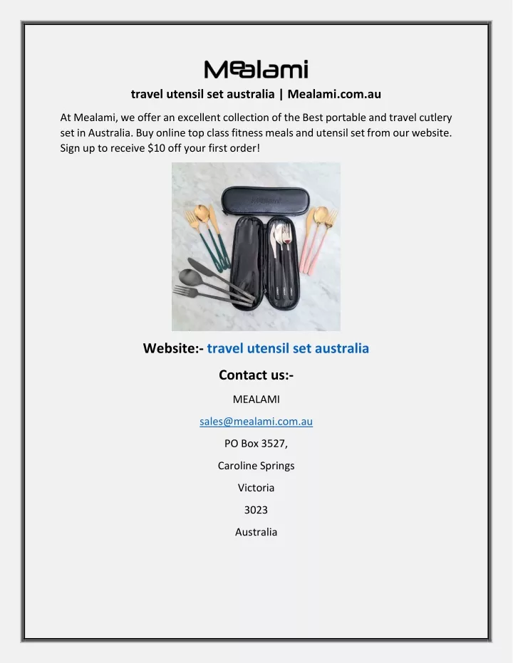 travel utensil set australia mealami com au