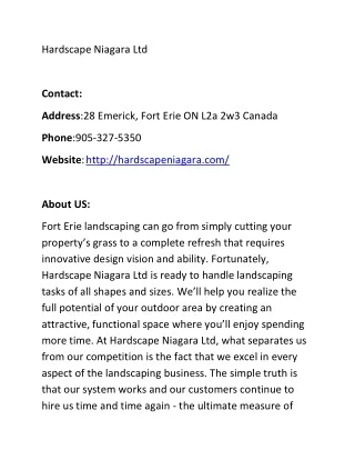 hardscape niagara ltd