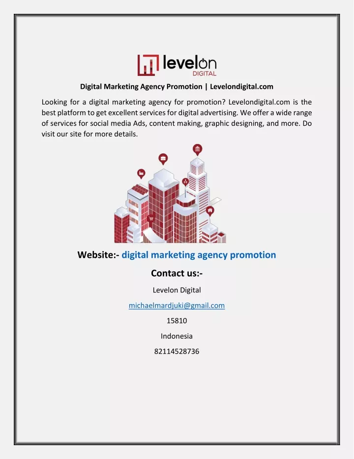 digital marketing agency promotion levelondigital