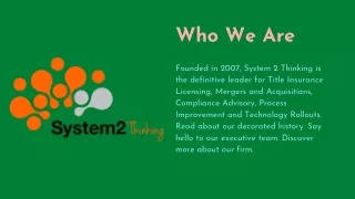 who we are