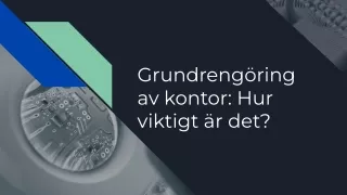 kontorsstädning