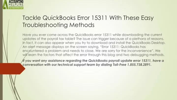 tackle quickbooks error 15311 with these easy troubleshooting methods