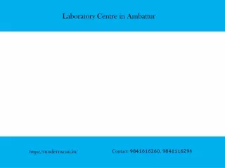 Laboratory centre in Ambattur