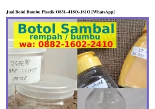 Jual Botol Bumbu Plastik 083I•ㄐI80•I8I0{WhatsApp}
