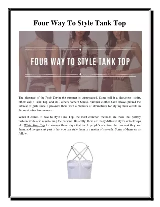 four way to style tank top