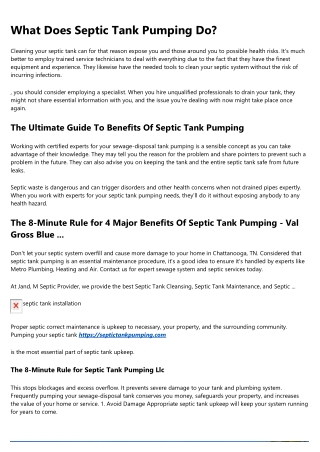 9 Signs You're a Septic Tank Pumping Expert