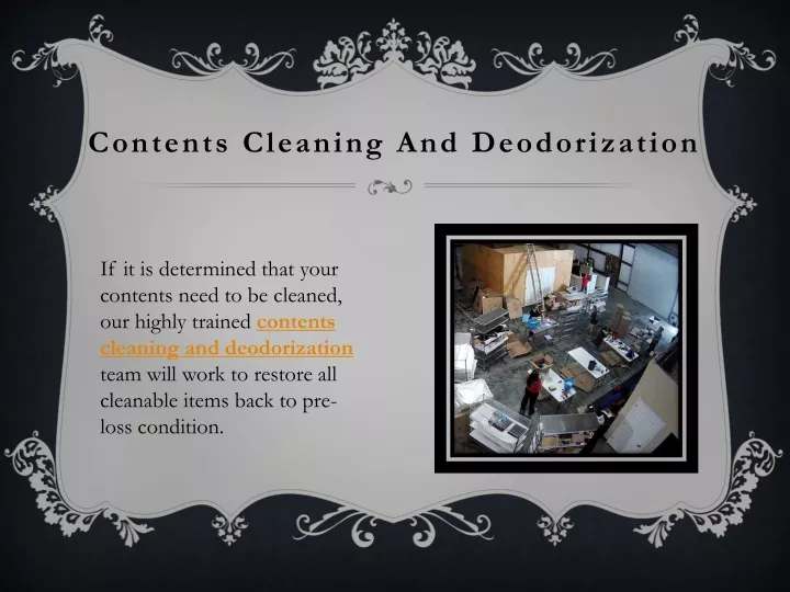 contents cleaning and deodorization
