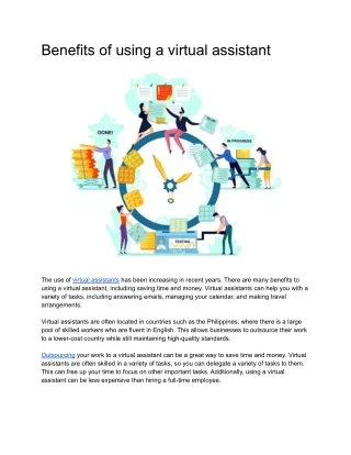 Benefits of using a virtual assistant