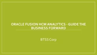 oracle fusion hcm analytics guide the business