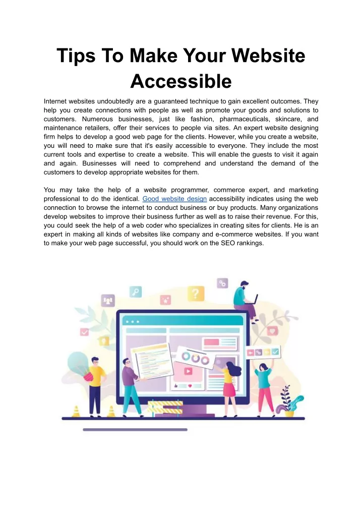 tips to make your website accessible