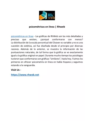 psicométricas en línea
