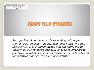 shot gun forend