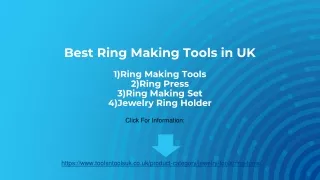OUtstanding Ring Making Tools in UK