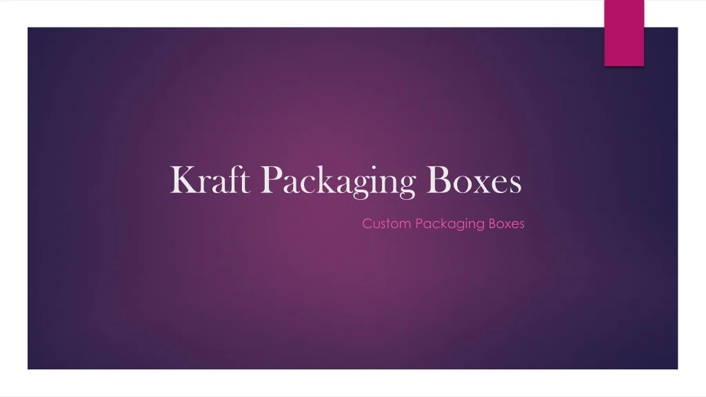 PPT - Kraft Packaging Boxes PowerPoint Presentation, free download - ID ...