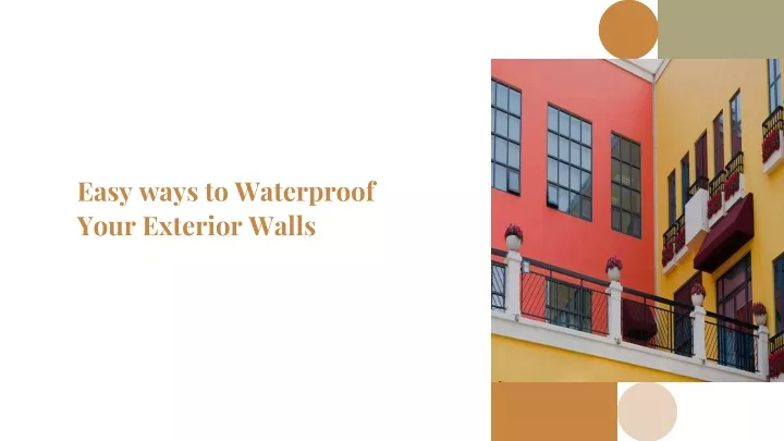 easy ways to waterproof your exterior walls