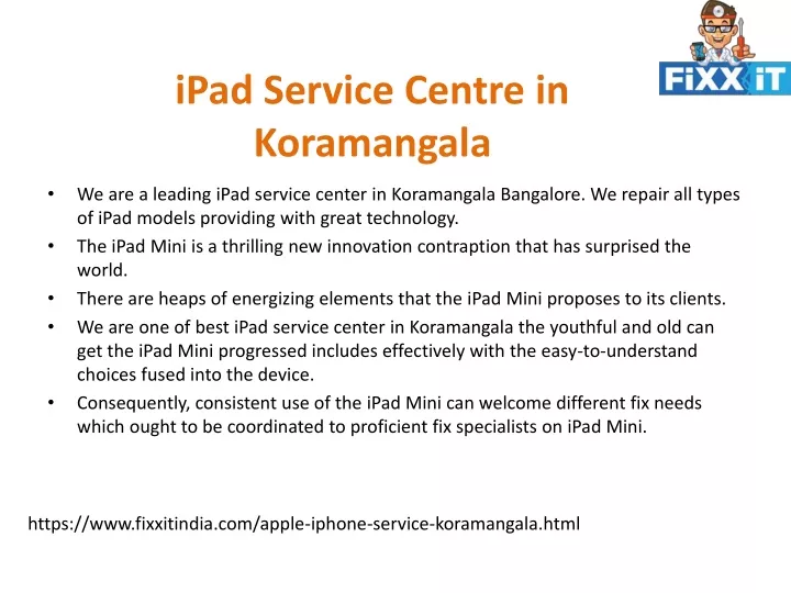 ipad service centre in koramangala