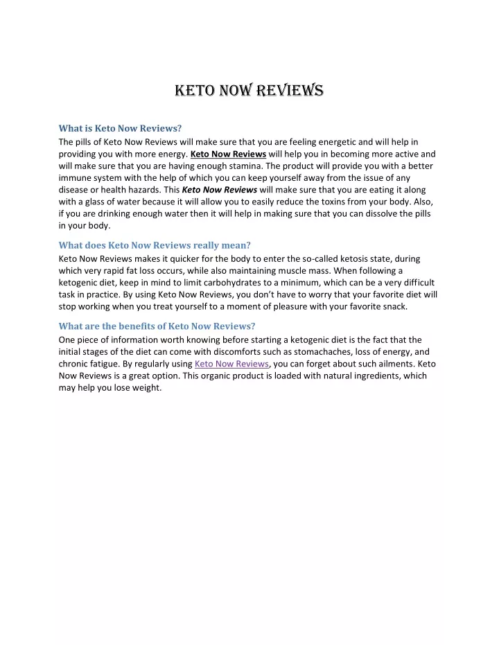 keto now reviews