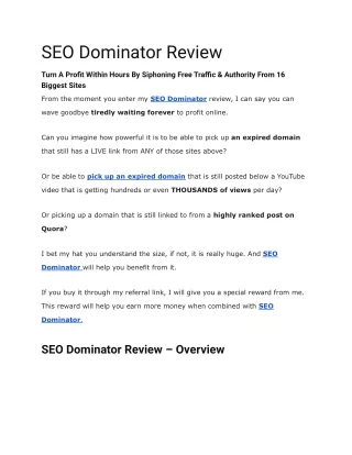 seo dominator review