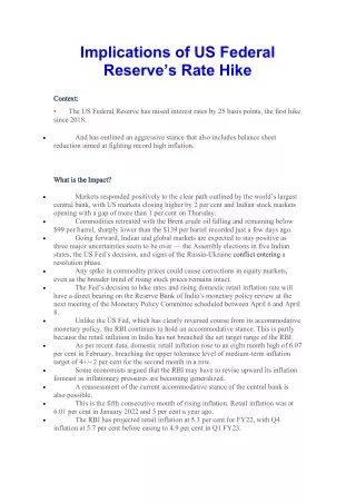 implications of us federal reserve s rate hike