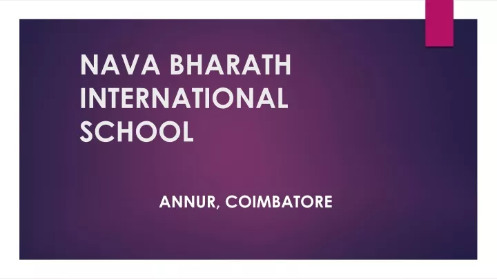 nava bharath international school