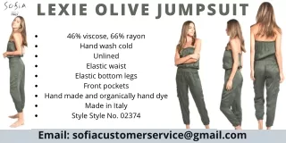 lexie olive jumpsuit