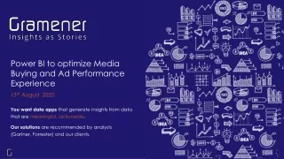 Learn How To Optimize Media Buying & Ad Performance Experience Using Power BI