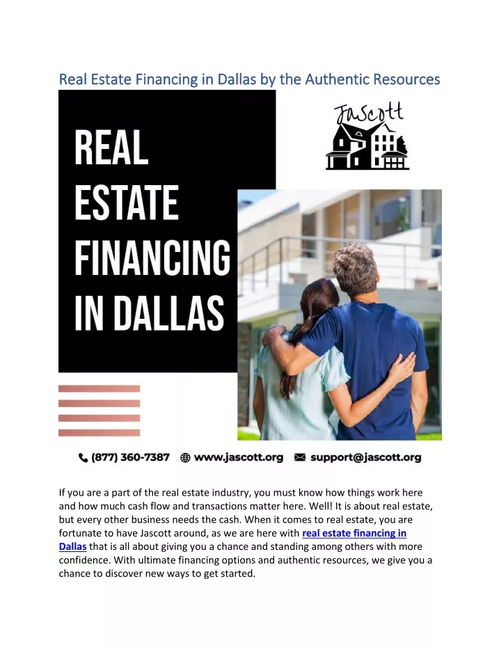 real estate financing in dallas by the authentic