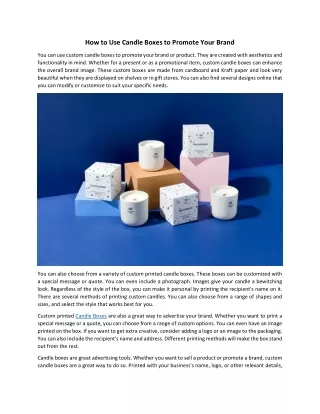 how to use candle boxes to promote your brand