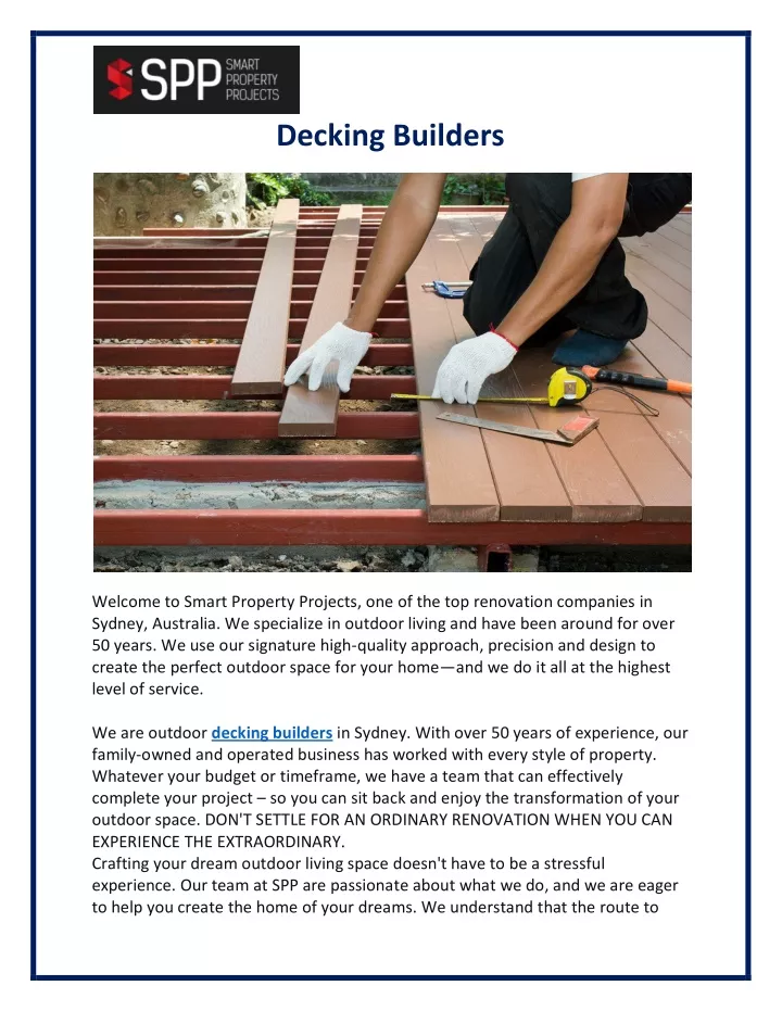 decking builders
