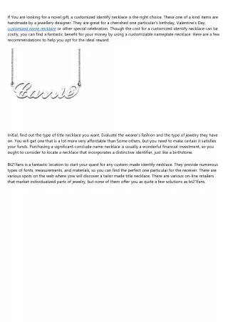 if you are looking for a novel gift a customized