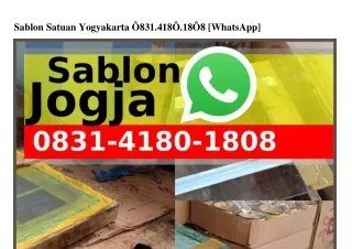 Sablon Satuan Yogyakarta Ö83l-Կl8Ö-l8Ö8(whatsApp)