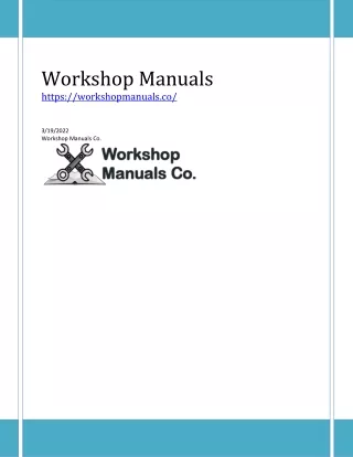 workshop manuals https workshopmanuals