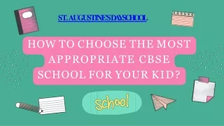 How to Choose the Most Appropriate CBSE School for Your Kid