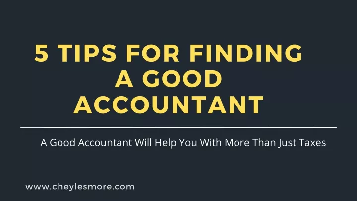 5 tips for finding a good accountant