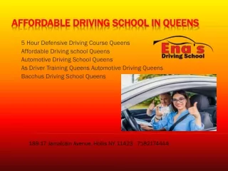 Affordable Driving School In Queens
