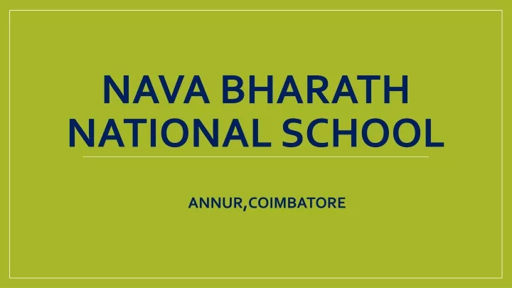 nava bharath national school